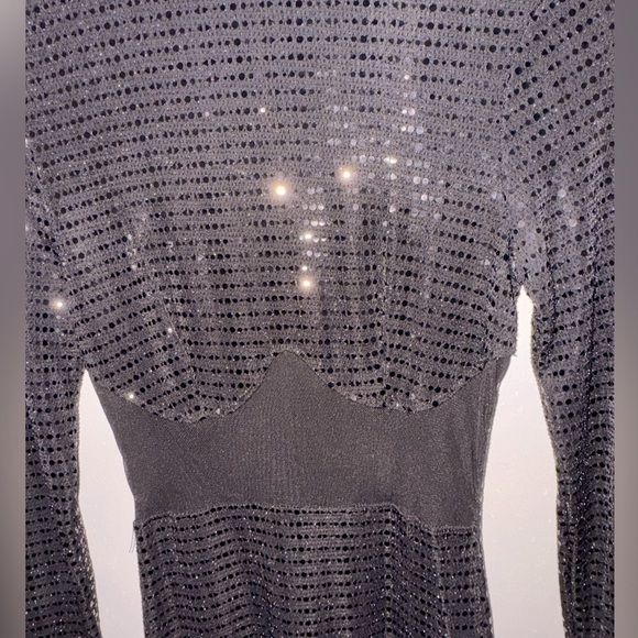 Fashion Nova Irreplaceable Metallic Mini Dress - Black/Copper, Size XS - Picture 4 of 8